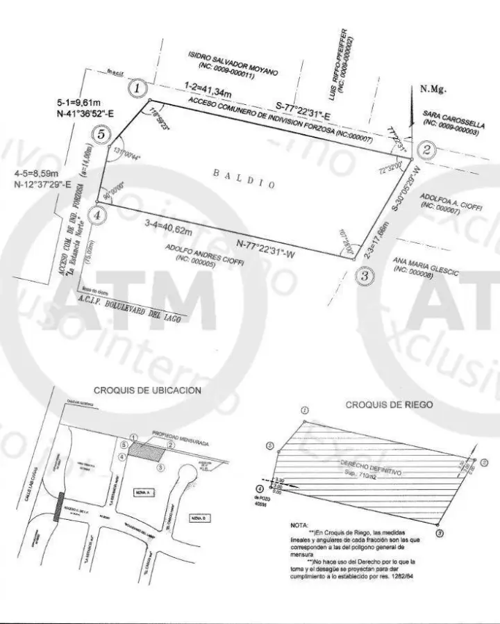 Lote de 710 m² en Dorrego